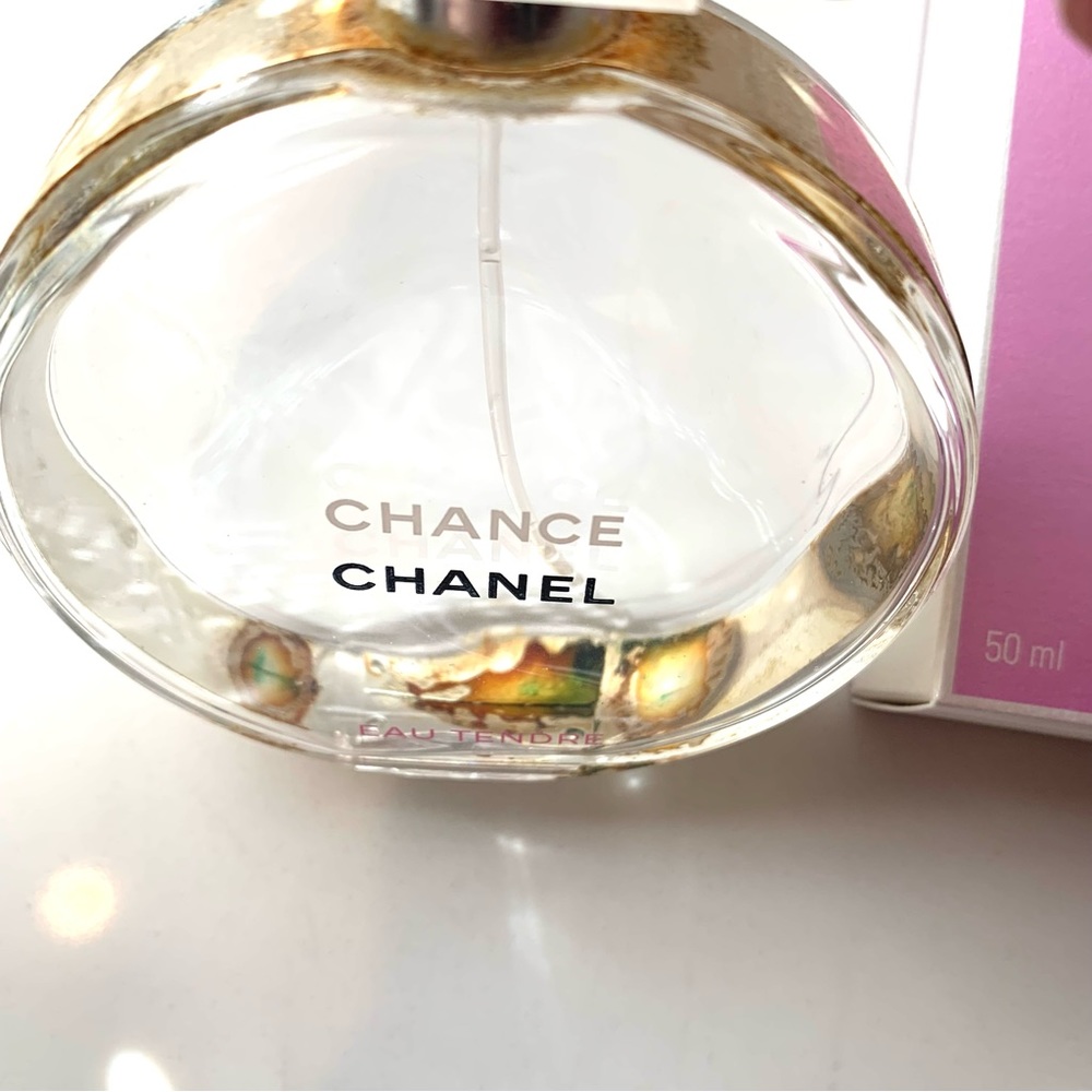 Chanel empty chance eau tendre perfume, bottle, and box - Picture 7 of 10